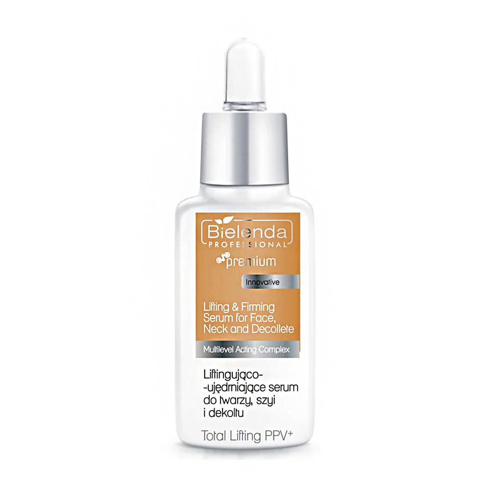 Сироватка для обличчя, шиї та зони декольте Bielenda Professional Premium Total Lifting PPV+ Lifting &amp; Firming Serum, 30 мл