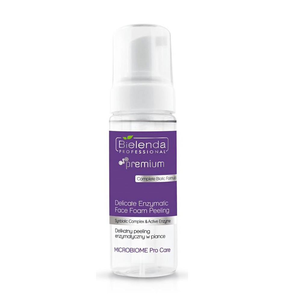 Відлущувальна пілінг-пінка для обличчя Bielenda Professional Premium Microbiome Pro Care Delicate Enzymatic Face Foam Peeling, 160 мл